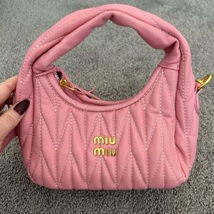Faux Miu Miu Pink Quilted Purse